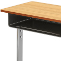 Ergonomic single student height adjustable desk and chair school furniture price list with epoxy powder coated leg